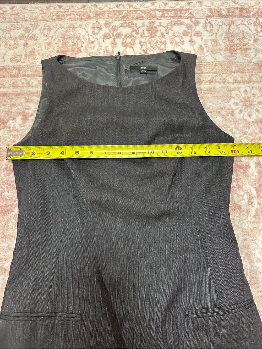 $395 Hugo Boss Virgin Wool Shift Dress - Picture 8 of 15